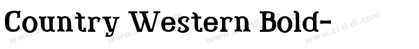 Country Western Bold字体转换 Country Western Bold字体转换
